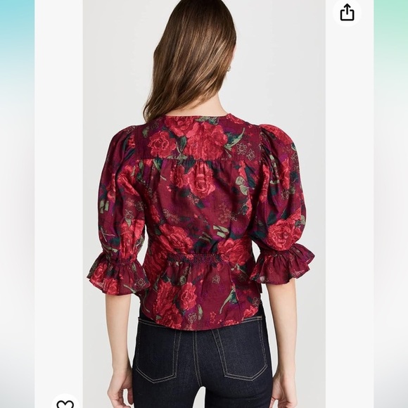 Free People Found You Printed Floral Top - Picture 5 of 9